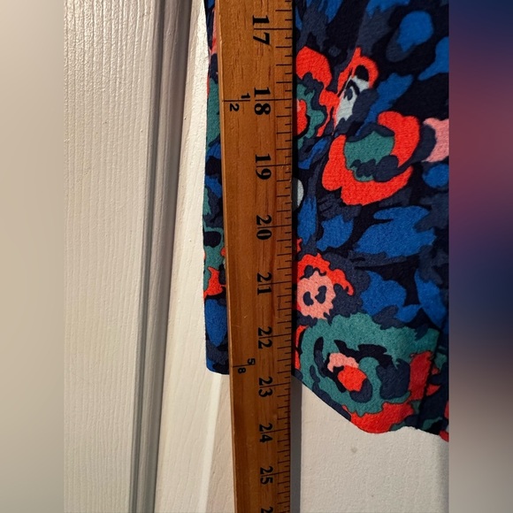 ELEVENSES Anthropologie Sz 2 “Coral Floral” Beautiful Blue Lined Pull-On Silky - Picture 7 of 13